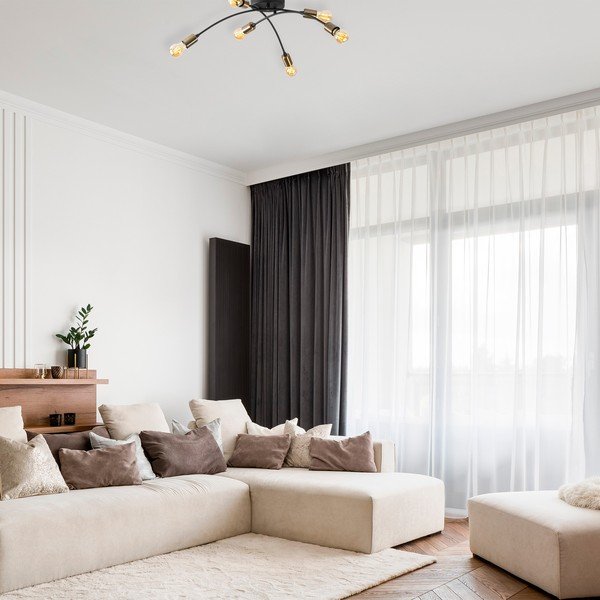 Čierne stropné svietidlo 67x67 cm Banana – Opviq lights-image-1