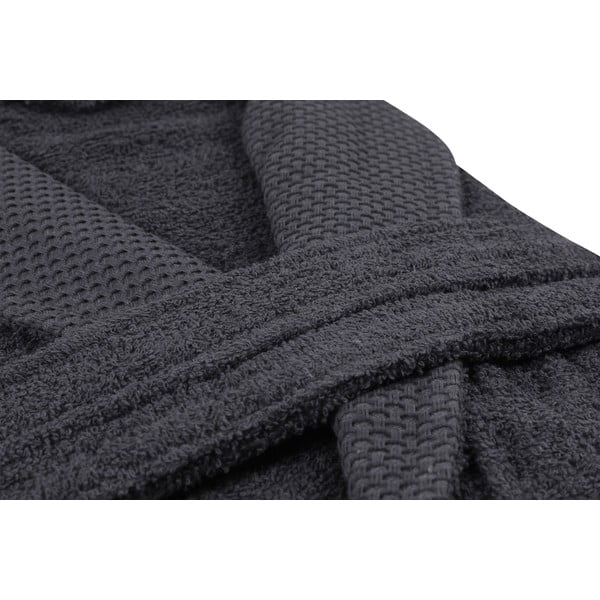 Antracitovosivý bavlnený župan veľkosť M Cappa – Foutastic-image-1