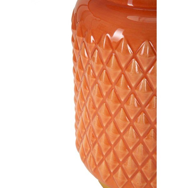 Oranžová keramická stolová lampa s textilným tienidlom (výška  44 cm) – Mauro Ferretti-image-3