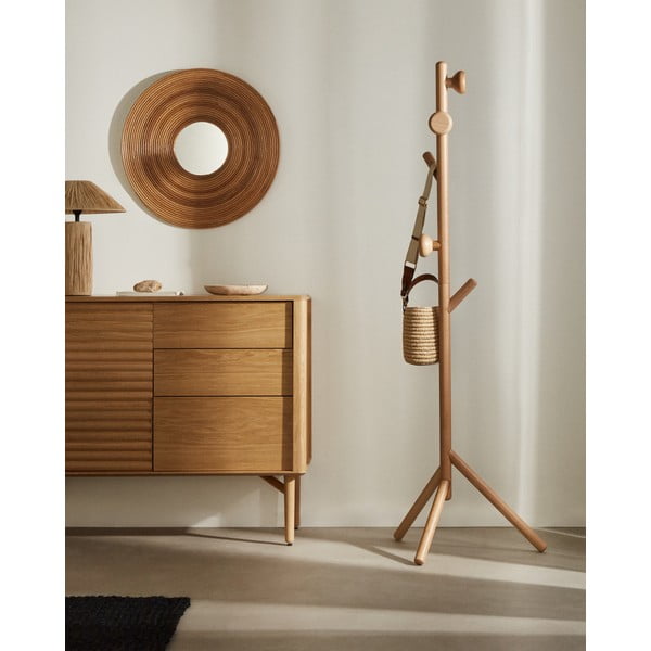 Vešiak z bukového dreva v prírodnej farbe 46x170 cm Nadue – Kave Home-image-1