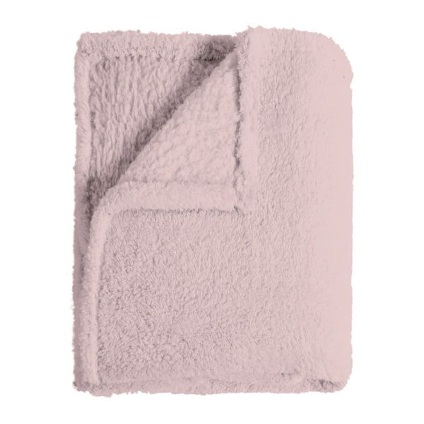 Ružový pléd Home Collection Sherpa, 130x170 cm