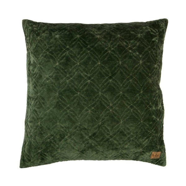 Zamatový zelený bavlnený vankúš De Eekhoorn Cherish, 50  ×  50 cm