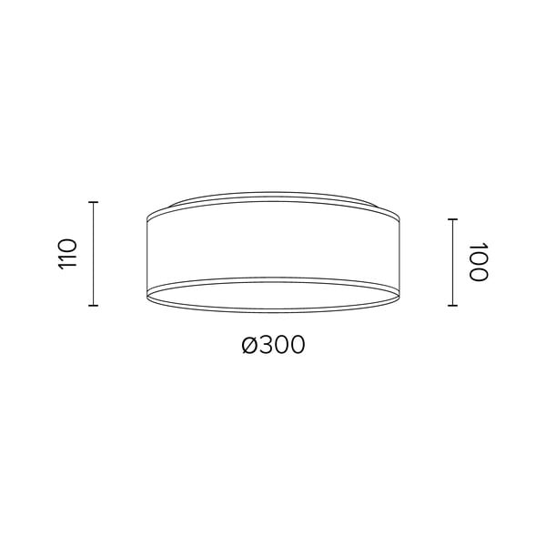 Stropné svietidlo z prírodnej dyhy vo farbe orechového dreva Sotto Luce TSURI, Ø 30 cm-image-2