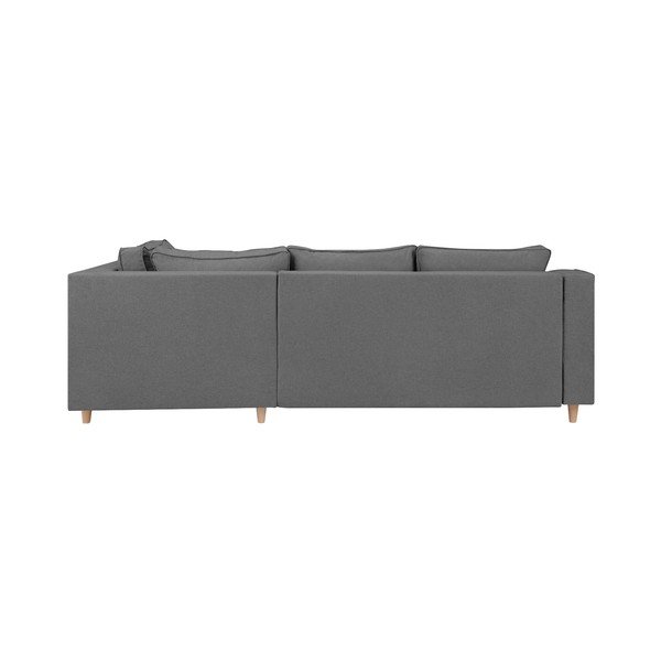 Sivá rozkladacia štvormiestna pohovka Mazzini Sofas Jonquille, pravý roh-image-3