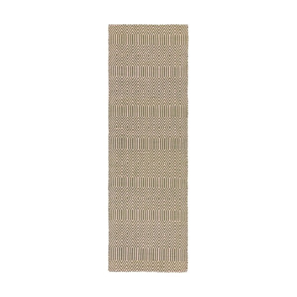 Svetlohnedý vlnený koberec behúň 66x200 cm Sloan – Asiatic Carpets