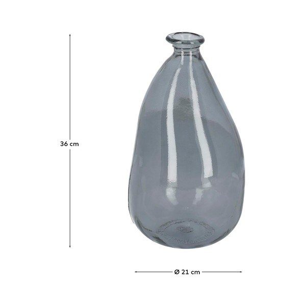 Modrá váza z recyklovaného skla (výška  36 cm) Brenna – Kave Home-image-3