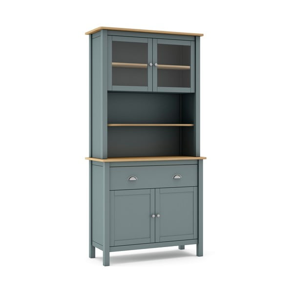 Kredenc sivozelená z borovicového dreva 90x180,5x40 cm Misti – Marckeric-image-2