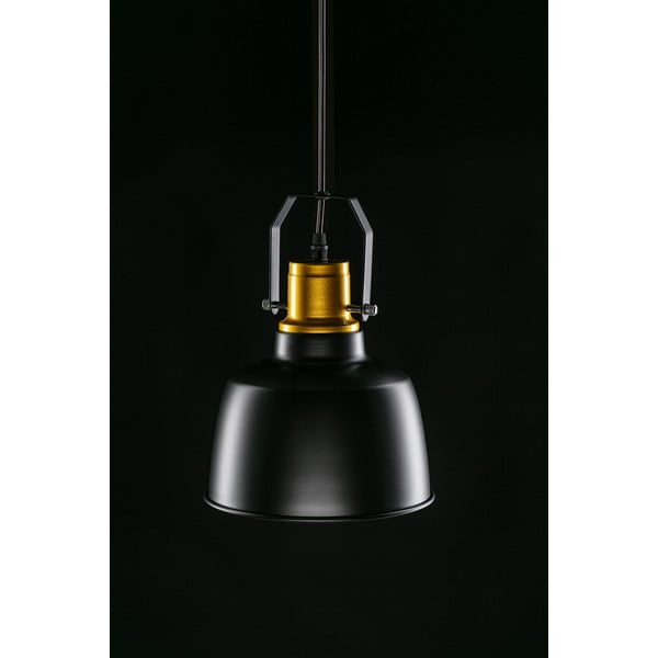 Závesné svietidlo v čierno-zlatej farbe s kovovým tienidlom ø 22 cm Monroe – GTV-image-3
