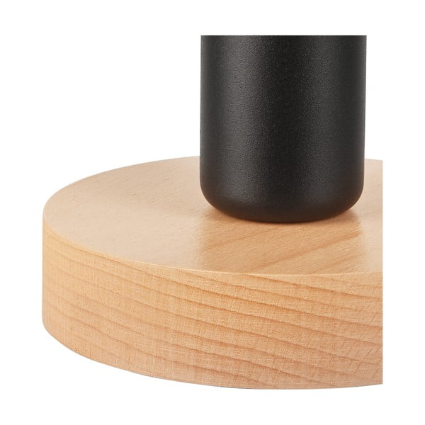 Čierna/v prírodnej farbe stolová lampa - LAMKUR-image-3