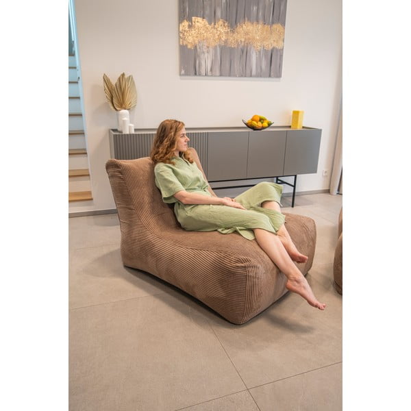 Menčestrový sedací vak v tehlovej farbe Lounge 100 – SLOWDOWN-image-1