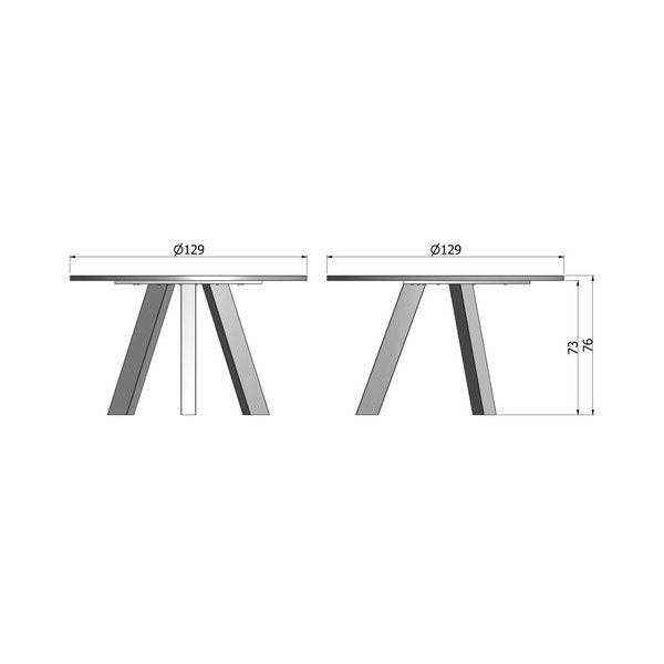 Jedálenský stôl z bieleného dubového dreva WOOOD Rhonda, Ø 129 cm-image-2