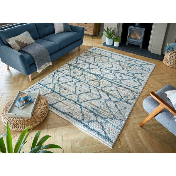 Béžovo-modrý koberec Flair Rugs Neruda, 160 x 214 cm-image-4
