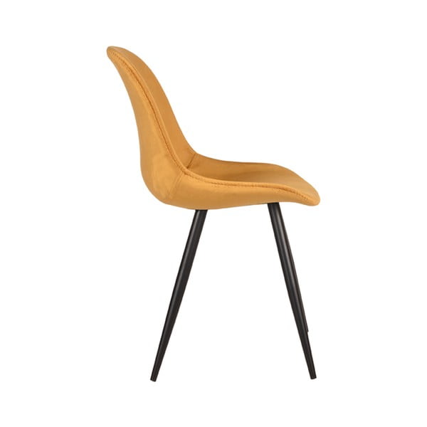 Zamatové jedálenské stoličky v horčicovej farbe v súprave 2 ks Capri – LABEL51-image-4