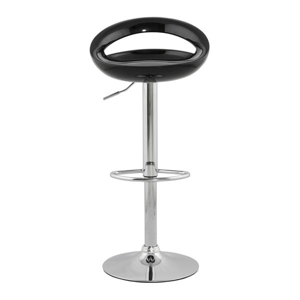 Čierna nastaviteľná otočná barová stolička Kokoon Design Venus