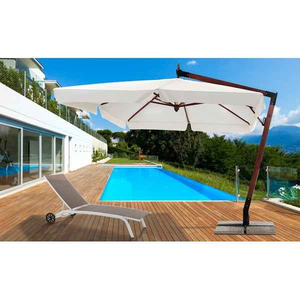 Biele/hnedé kovové záhradné ležadlo Kastri – Tomasucci-image-1