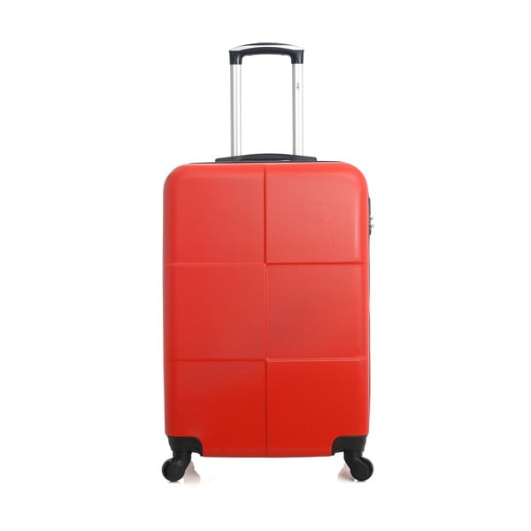 Červený cestovný kufor na kolieskach Hero Coronado, 36 l