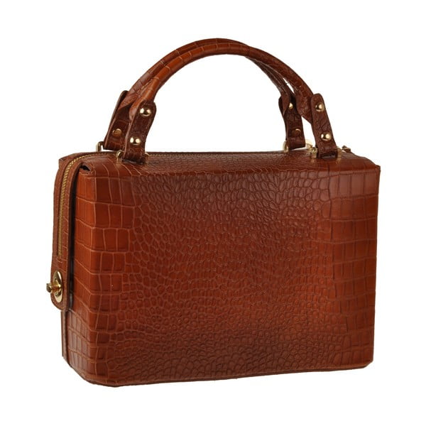 Hnedá kožená kabelka Florence Bags Kalika