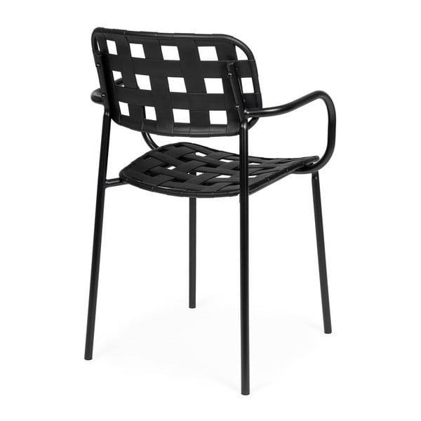 Čierne kovové záhradné stoličky v súprave 4 ks Clover – Bizzotto-image-3