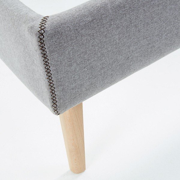 Sivá polstrovaná posteľ Kave Home Lydia, 90 x 190 cm-image-1