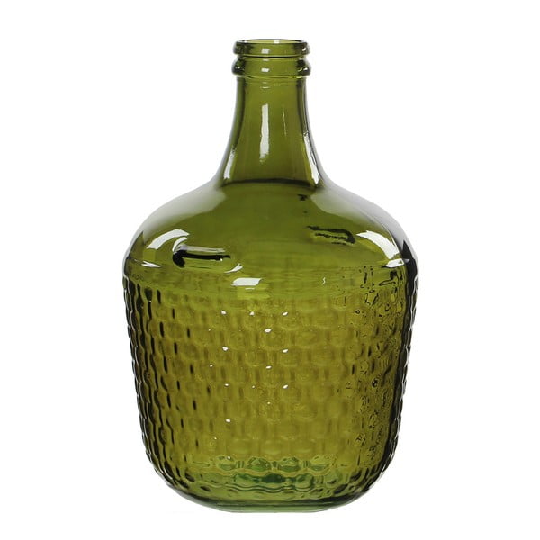 Zelená sklenená váza Mica Diego, 42 x 27 cm
