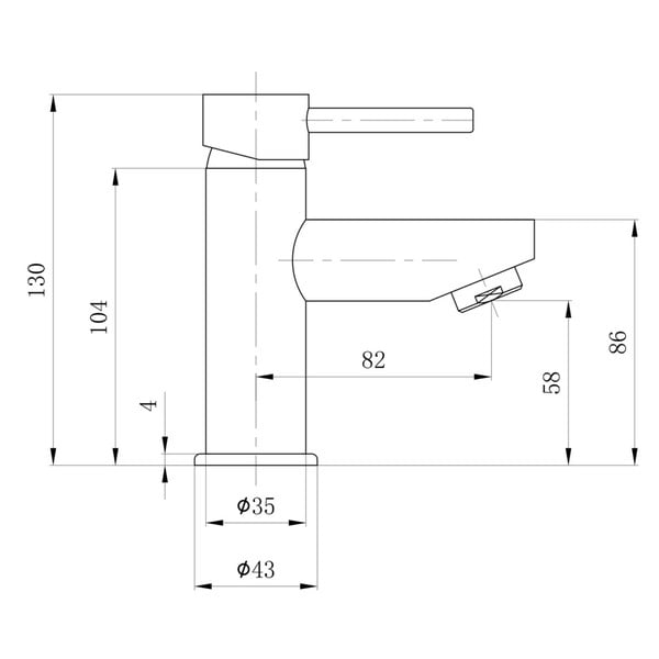 Stojančeková umývadlová batéria v lesklej striebornej farbe Small – Sapho-image-2