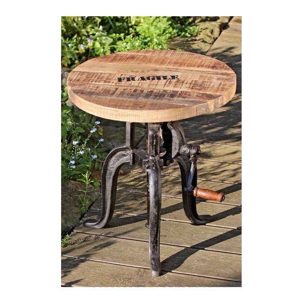 Odkladací stolík s doskou z mangového dreva Boltze Flexo