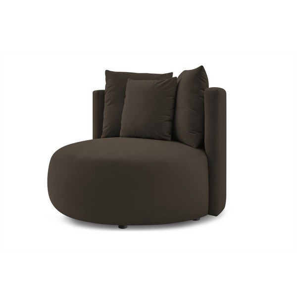 Hnedé zamatové kreslo Cesar – Bobochic Paris