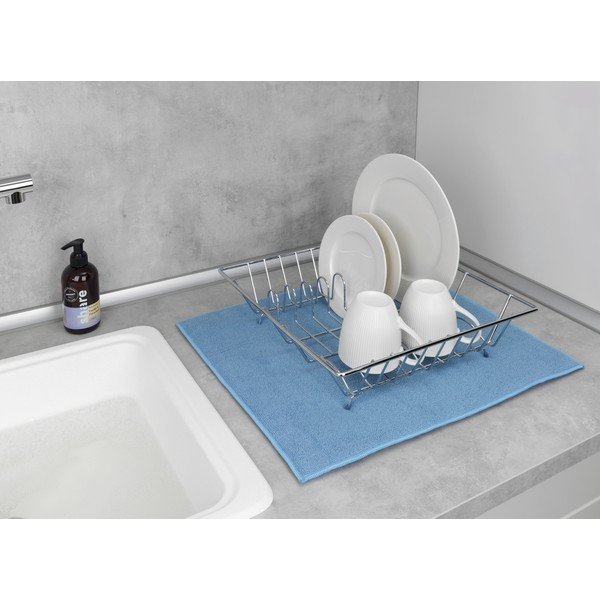 Modrá absorpčná podložka na umytý riad Wenko Miko-image-4