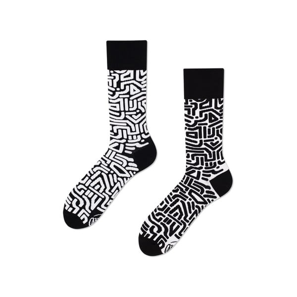 Ponožky Many Mornings Black Maze, veľ. 43-46