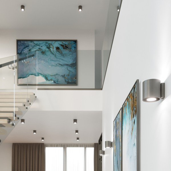 Tmavosivé bodové svietidlo ø 10 cm Roda – Sollux-image-1