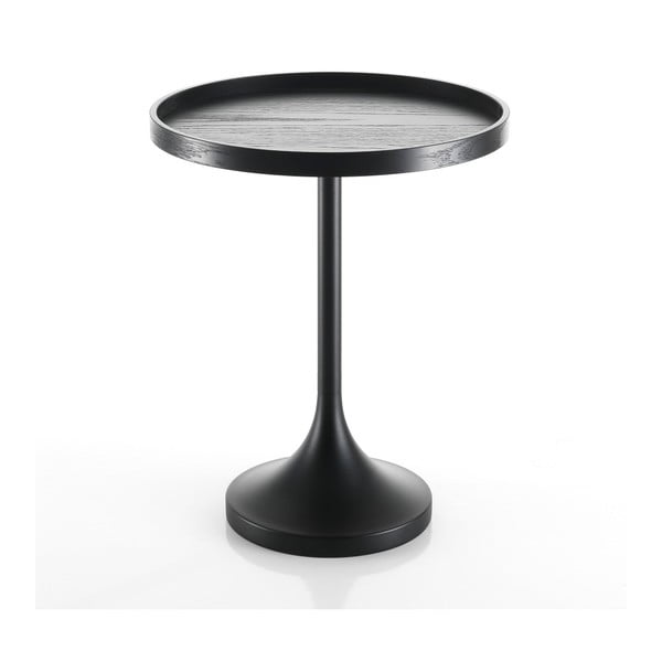 Černý konferenčný stolík Tomasucci Ambrogio, Ø 46 cm