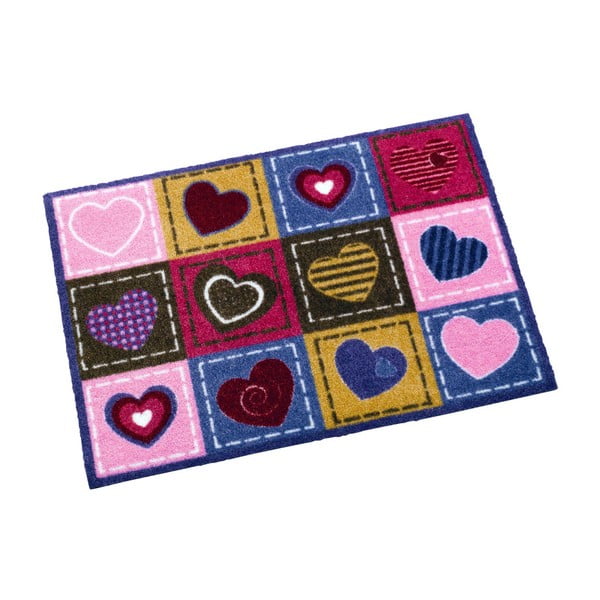 Fialovo-ružový koberec Zala Living Hearts, 50x70 cm