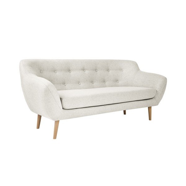 Krémová trojmiestna pohovka so svetlými nohami Mazzini Sofas Sicile-image-2