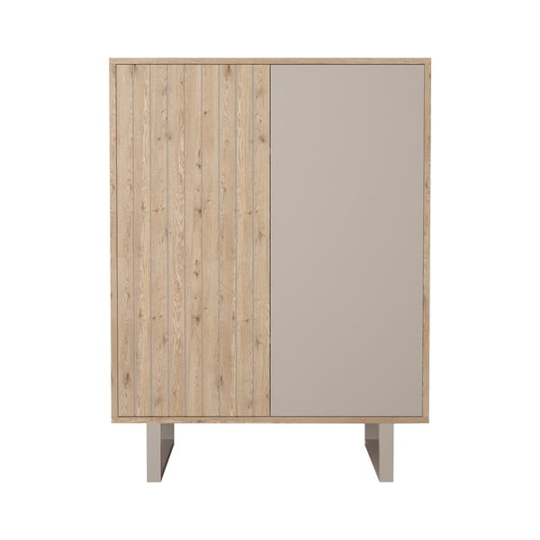 Skrinka v dekore duba v sivo-prírodnej farbe 90x120 cm Millay – Marckeric