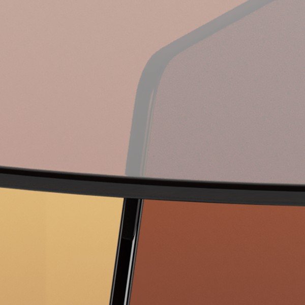 Hnedý sklenený okrúhly konferenčný stolík ø 80 cm Samos – Actona-image-1