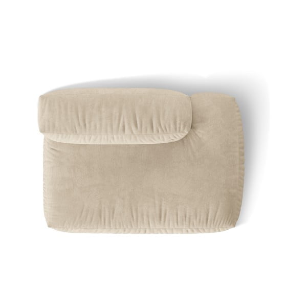 Béžový zamatový modul pohovky (pravý roh) Martina – Micadoni -image-3