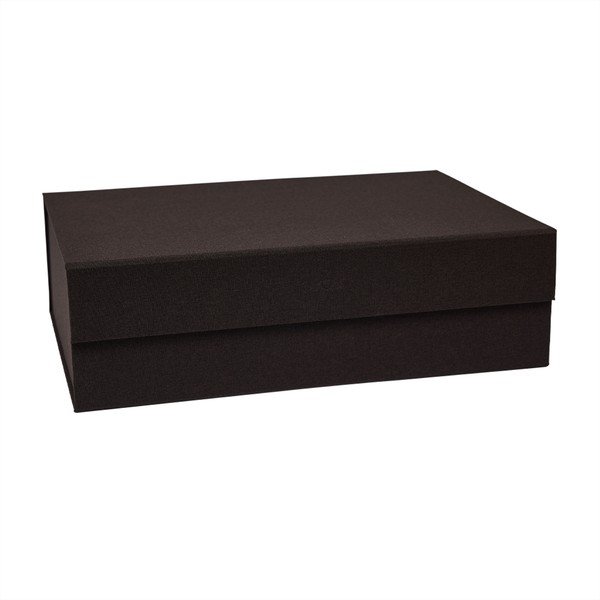 Tmavohnedý kartónový úložný box s vekom 45x33x15 cm Hako – OYOY Living Design