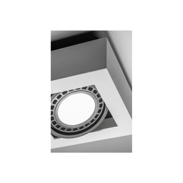 Biele stropné svietidlo s kovovým tienidlom 18,5x18,5 cm Loid – GTV-image-1