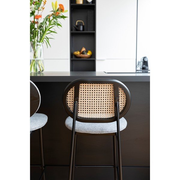 Čierna/svetlosivá barová stolička 94 cm Spike - Zuiver-image-1
