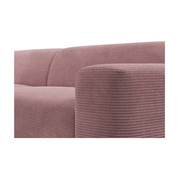 Ružová menčestrová rohová pohovka Marie Claire Home Karen, 260 cm, pravý roh-image-1