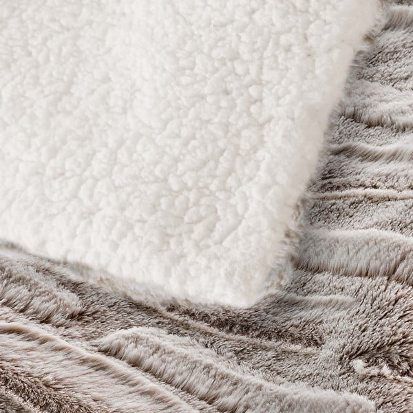 Béžová deka z mikroplyšu 180x220 cm Lynx – douceur d'intérieur-image-4