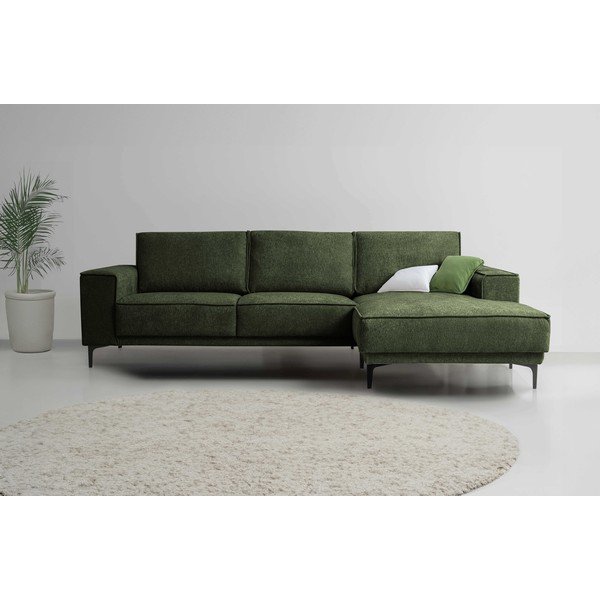 Zelená ženilková rohová pohovka (pravý roh/s leňoškou) Copenhagen – Scandic-image-1