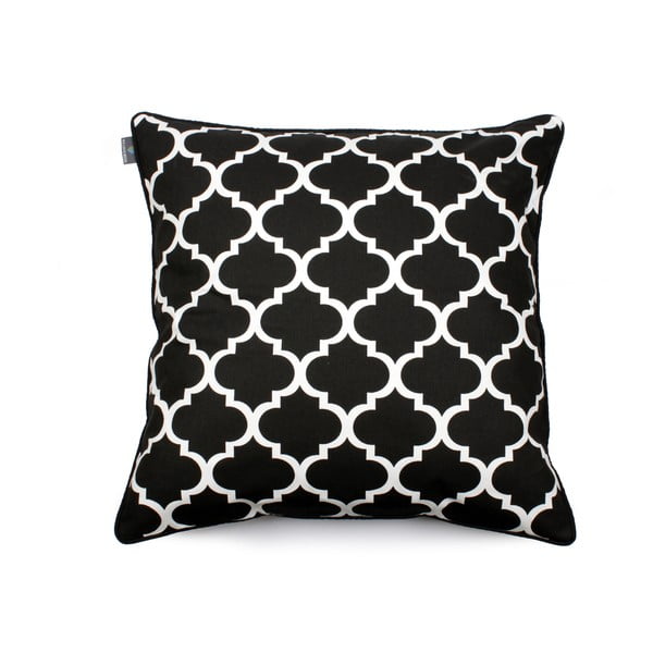 Čierno-biela obliečka na vankúš WeLoveBeds Clover, 60 × 60 cm