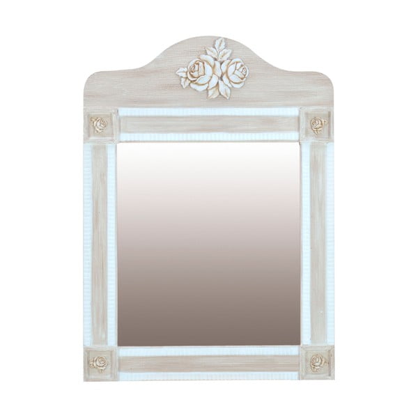 Nastenné zrkadlo Wooden Beige, 56x77 cm