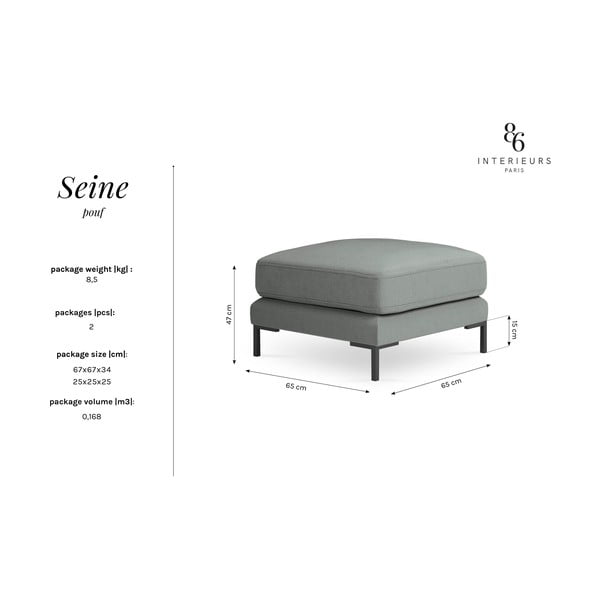 Tmavosivá podnožka Interieurs 86 Seine-image-3