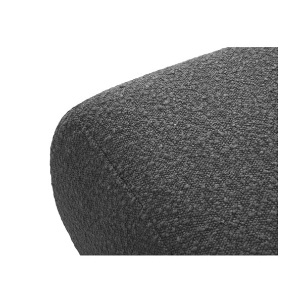 Tmavosivý taburet z textílie bouclé Molino – Micadoni Home-image-2
