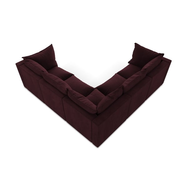 Vínovočervená rohová pohovka Manao – Makamii-image-3