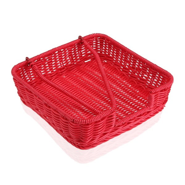 Červený košík na papierové obrúsky Versa Wonda, 20 × 20 cm