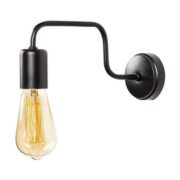 Čierne kovové nástenné svietidlo Opviq lights Isidora-image-2