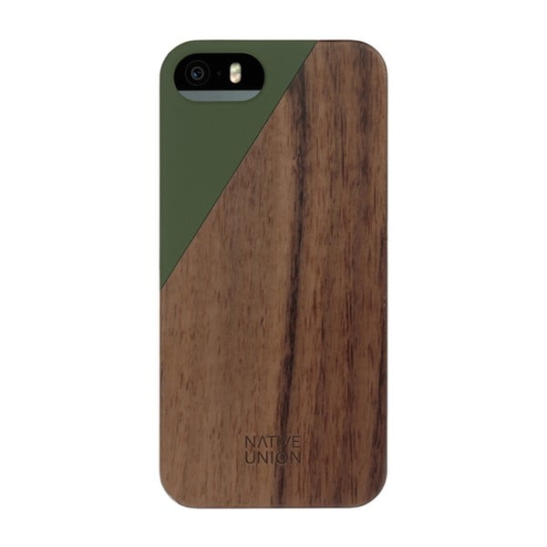Ochranný kryt na telefón Wooden Olive pro iPhone 5/5S